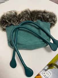 Interno borsa o-bag manici e bordo pelliccia