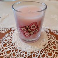 THUN candelina con farfalla rosa