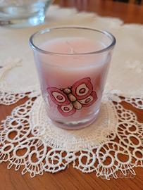 THUN candelina con farfalla rosa
