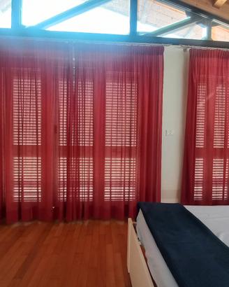 Tende rosse  misto lino e seta