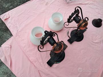 Apliques (2) con lampadario coordinato 