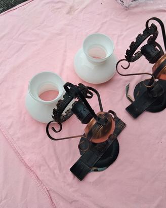 Apliques (2) con lampadario coordinato 