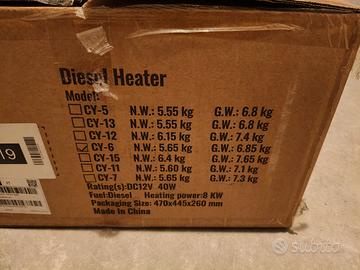 Stufa a gasolio vevor per camper