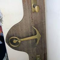 Appendi abiti in stile navale legno e ottone 