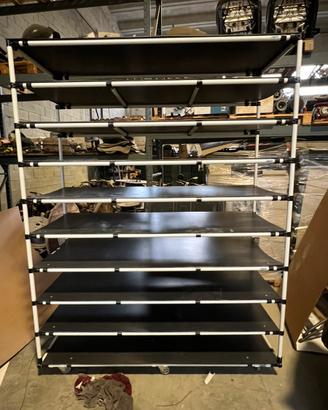Scaffale in alluminio con ruote