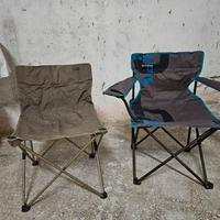 poltrona pieghevole e trepiede campeggio 