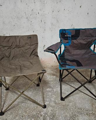 poltrona pieghevole e trepiede campeggio 