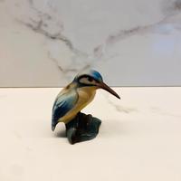 Colibrì blu uccellino Ceramica Mollica Capodimonte