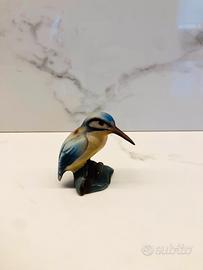 Colibrì blu uccellino Ceramica Mollica Capodimonte