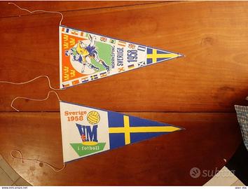 PENNANT  ORIGINALI SVEZIA MONDIALE CALCIO 1958
