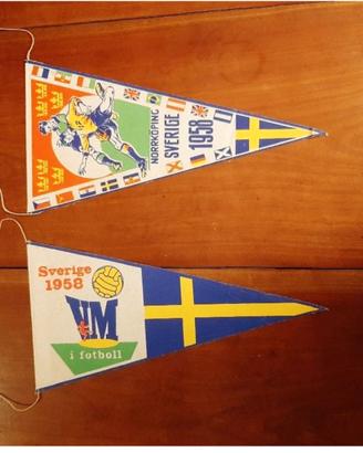 PENNANT  ORIGINALI SVEZIA MONDIALE CALCIO 1958