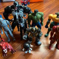 Set personaggi Marvel - Venom, Spiderman, Ironman.