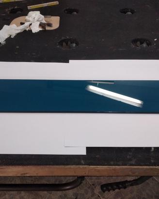 Mensola in Vetro blu  temperato 19 Cm x 89,5 Cm