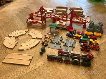 BRIO traghetto, treni, auto, ponte levatoio-100 pz