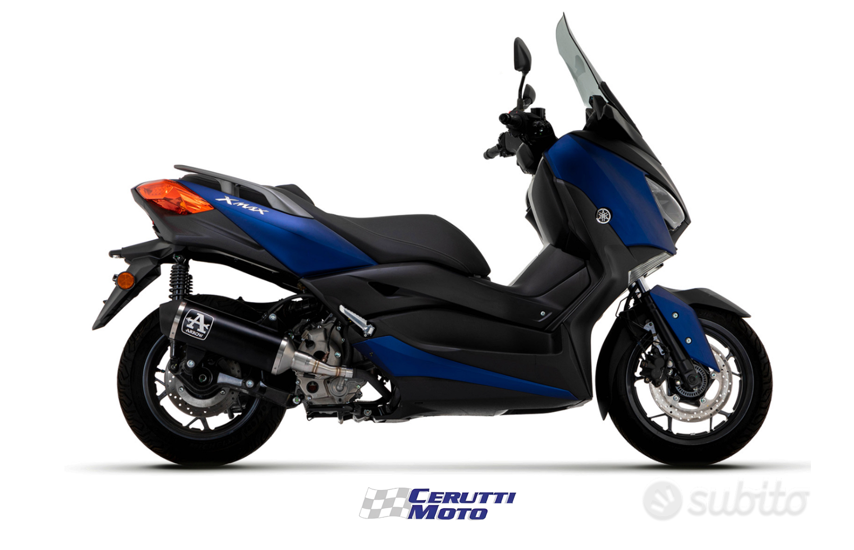 Échappement Aftermarket Pour Yamaha Tricity 300 - Marmitte Inox 38-51 Mm, Neuf