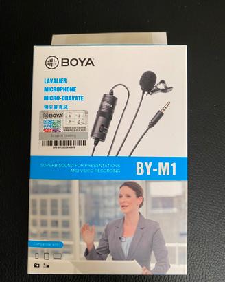 Microfono Lavalier BOYA -BY-M1 a Clip 6mt di Cavo