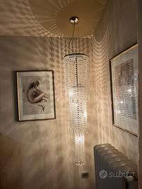 Lampadario con cristalli