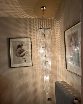 Lampadario con cristalli