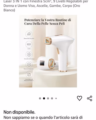 Epilatore a luce pulsata