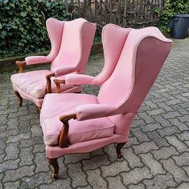 Coppia poltrone vintage - rosa antico