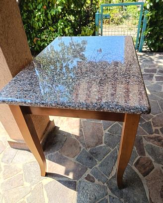 Tavolo in marmo e legno massello