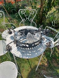lampadario rustico  di ferro battuto primi 900