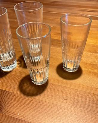Set di 4 bicchieri da bar vintage anni 70 80