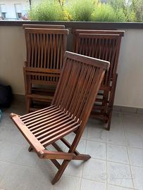 SEDIE IN TEAK