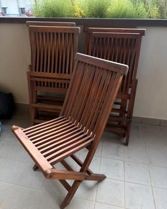 SEDIE IN TEAK