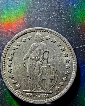 ½ Franco Svizzera 1962 B – Argento 835 – Helvetia