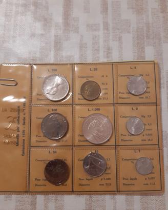 Monete per collezionisti  Emissione 1970 – Serie n