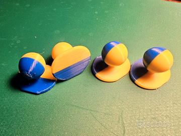 Set di 4 bottoni giacca da cuoco bandiera Ucraina