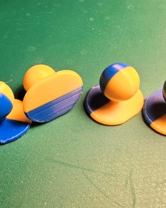 Set di 4 bottoni giacca da cuoco bandiera Ucraina