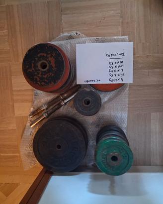 146 kg dischi in ghisa da palestra