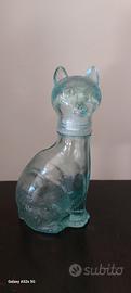 Rara bottiglia in vetro Gatto