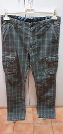 Pantaloni cargo a quadri Combipel