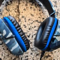 Cuffie Gaming Camouflage Blu – Con Microfono