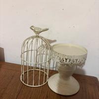 Porta candele voliera decorativa Metallo