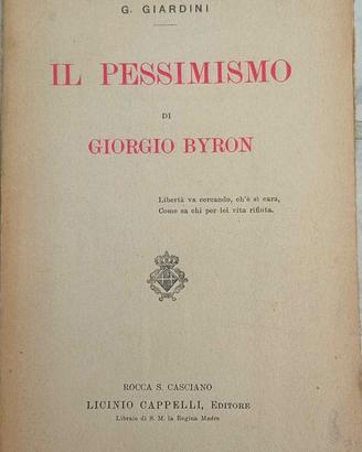 Il pessimismo di Giorgio Byron, Guglielmo Giardini