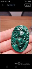 cammeo in malachite