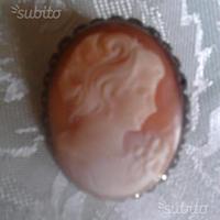 Cammeo ciondolo/spilla su argento