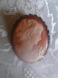 Cammeo ciondolo/spilla su argento