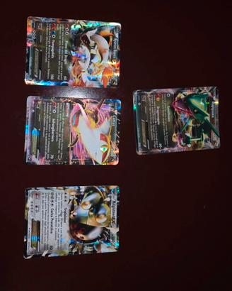 Lotto 4 Pokémon EX Kyurem Bianco Latias Rayquaza 