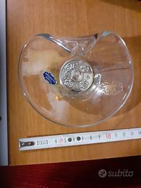 ciotola in vetro di Murano con finiture in argento