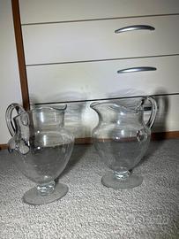 2 brocche di vetro