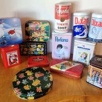 Box di latta vintage pubblicità varie. Sped.incl.