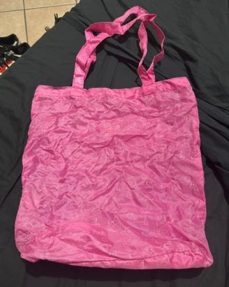 Borsa shopper rosa pieghevole Winnie The Pooh