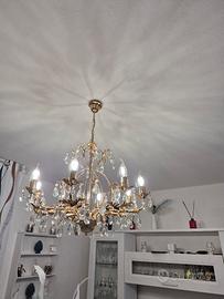 Lampadari da sala con svaroschi placcati in oro