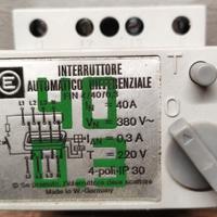 INTERRUTTORE AUTOMATICO DIFFERENZIALE VINTAGE