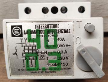 INTERRUTTORE AUTOMATICO DIFFERENZIALE VINTAGE